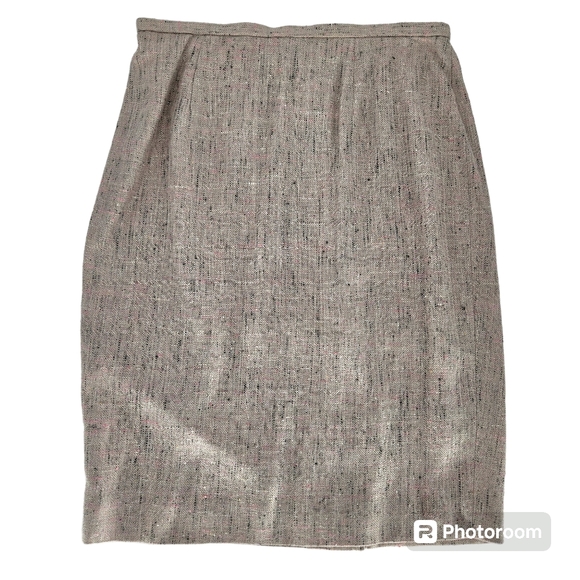 Dana Buchman Dresses & Skirts - Dana Buchman Tweed Silk Blend Skirt Pink Accents Size 14